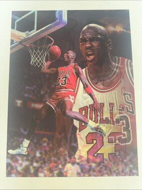 Michael Jordan Chicago Bulls Lenticular Basketball Poster - Premium Wall Art